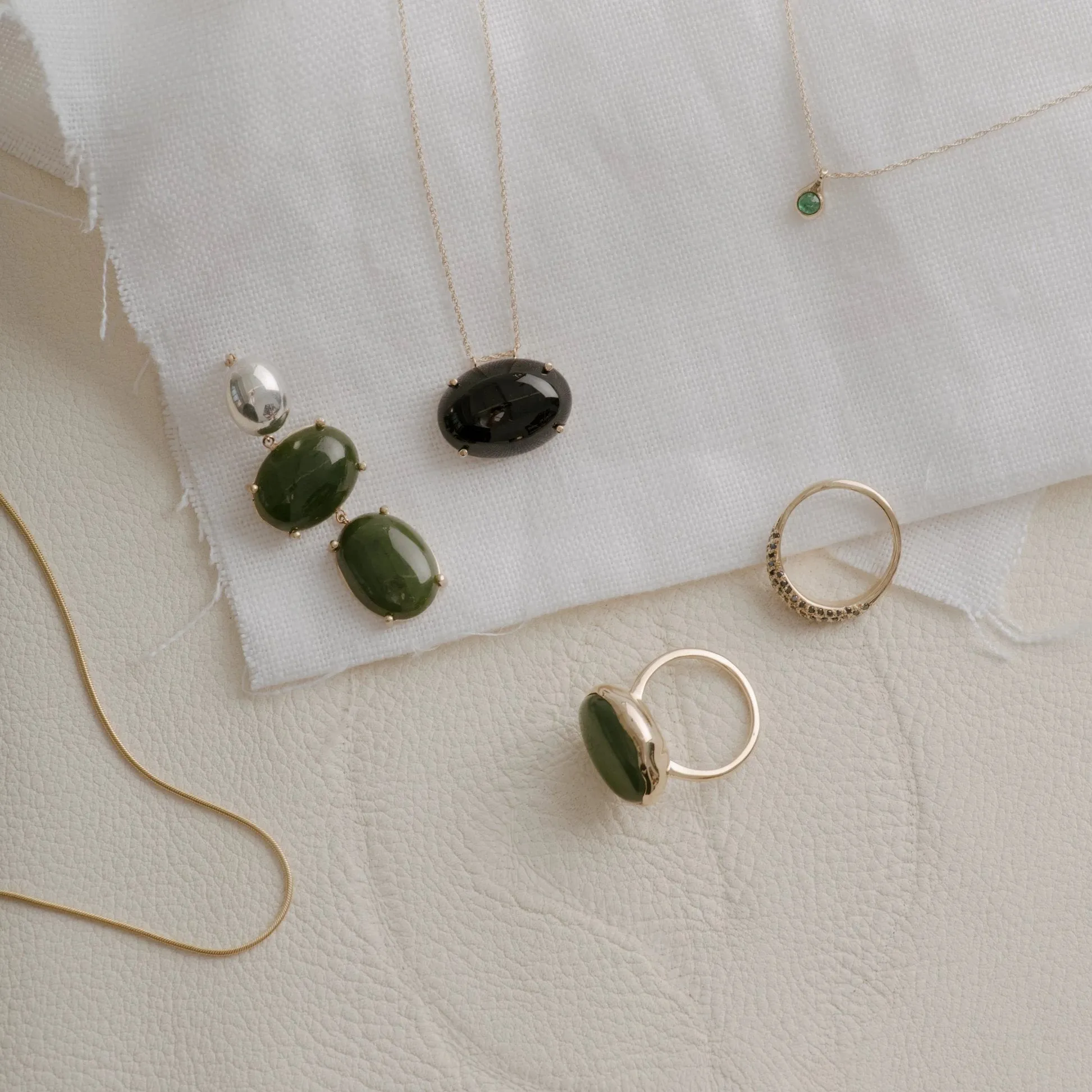 augusta double onyx earrings
