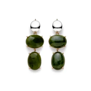 augusta double onyx earrings