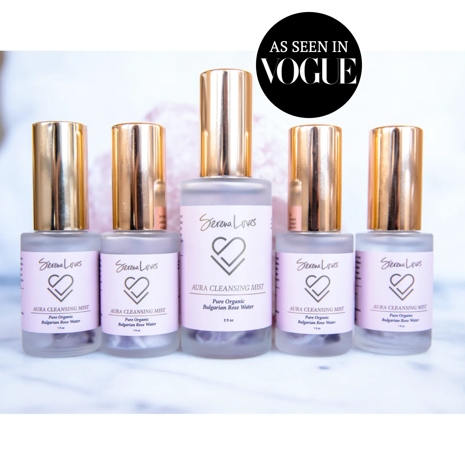 Aura Cleansing Mist with Pure Organic Bulgarian Rose Water