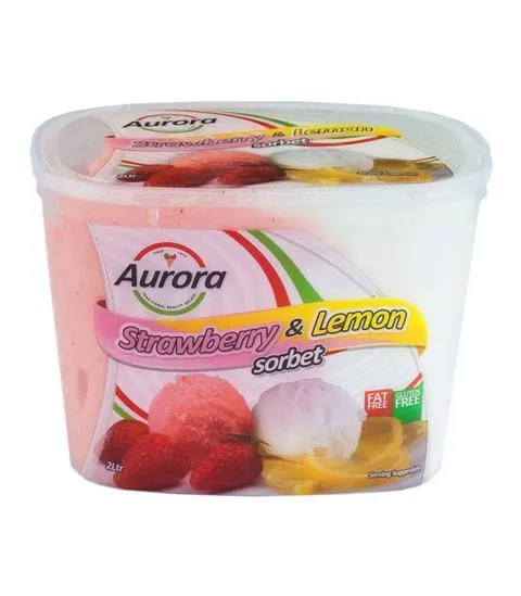 Aurora Strawberry & Lemon Sorbet 2L