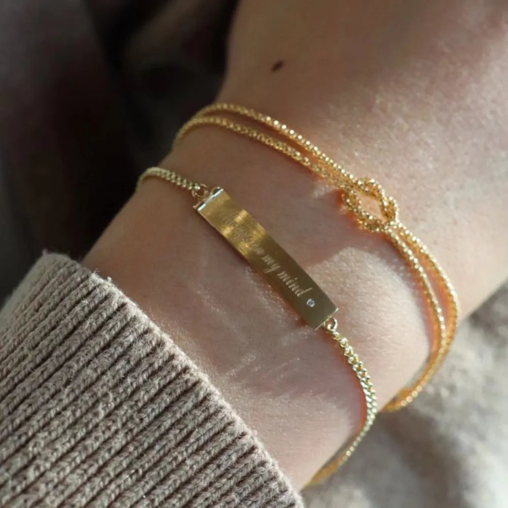 Authentic 18K Solid Gold Braided Knot Chain Bracelet Elegant Beautiful Jewelry 7.1"