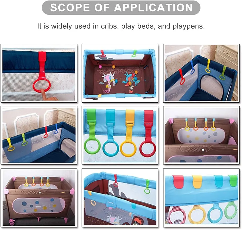 Baby Stand-up Walk Aids |  4 x Detachable Pull-up Rings | Playpens, Cots and more...
