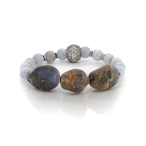 Balancing Agate Gemstone Beaded Bracelet