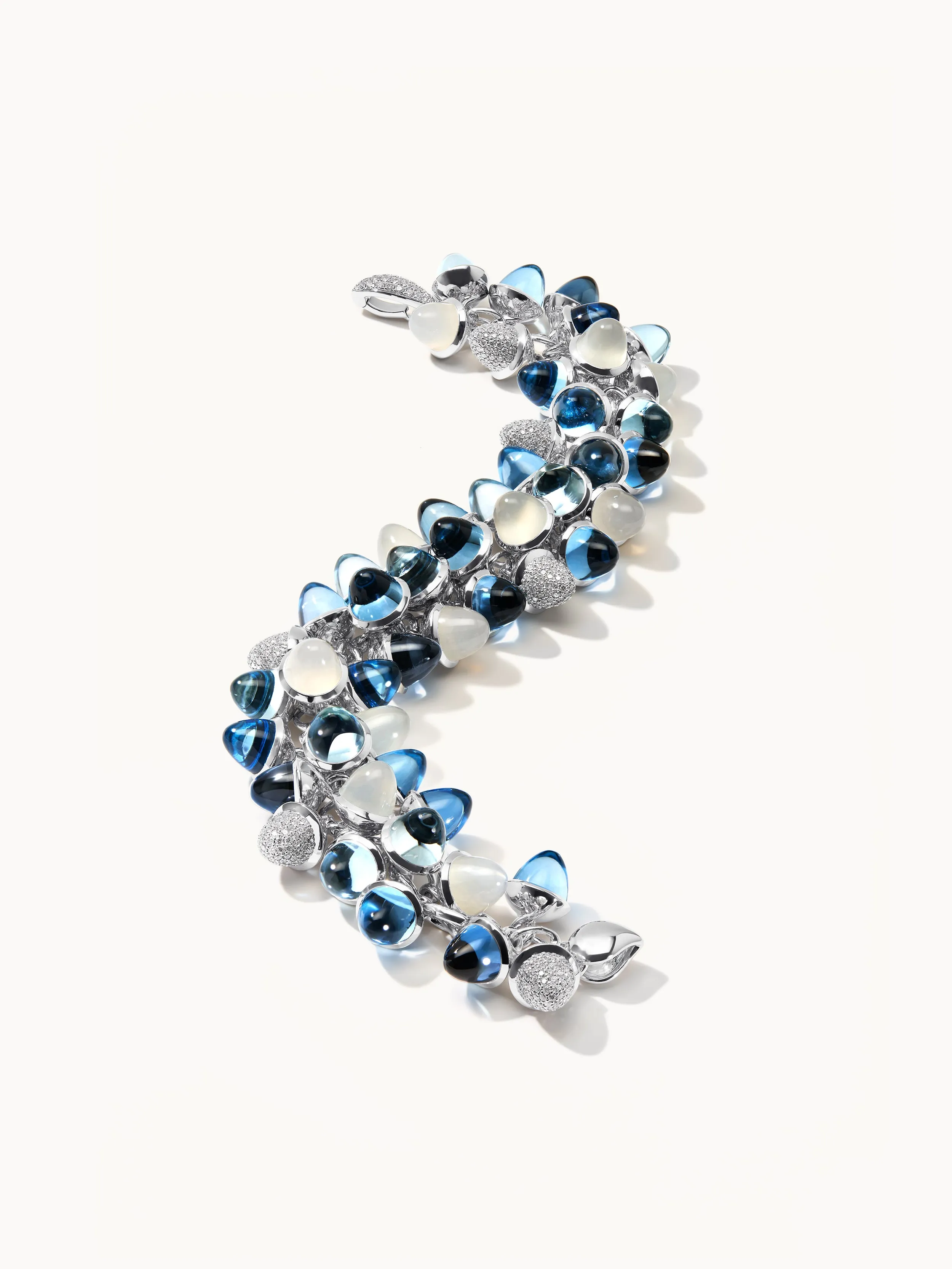 Bracelet MIKADO Flamenco 'Ocean' with Diamond Pavé with Diamond Pavé