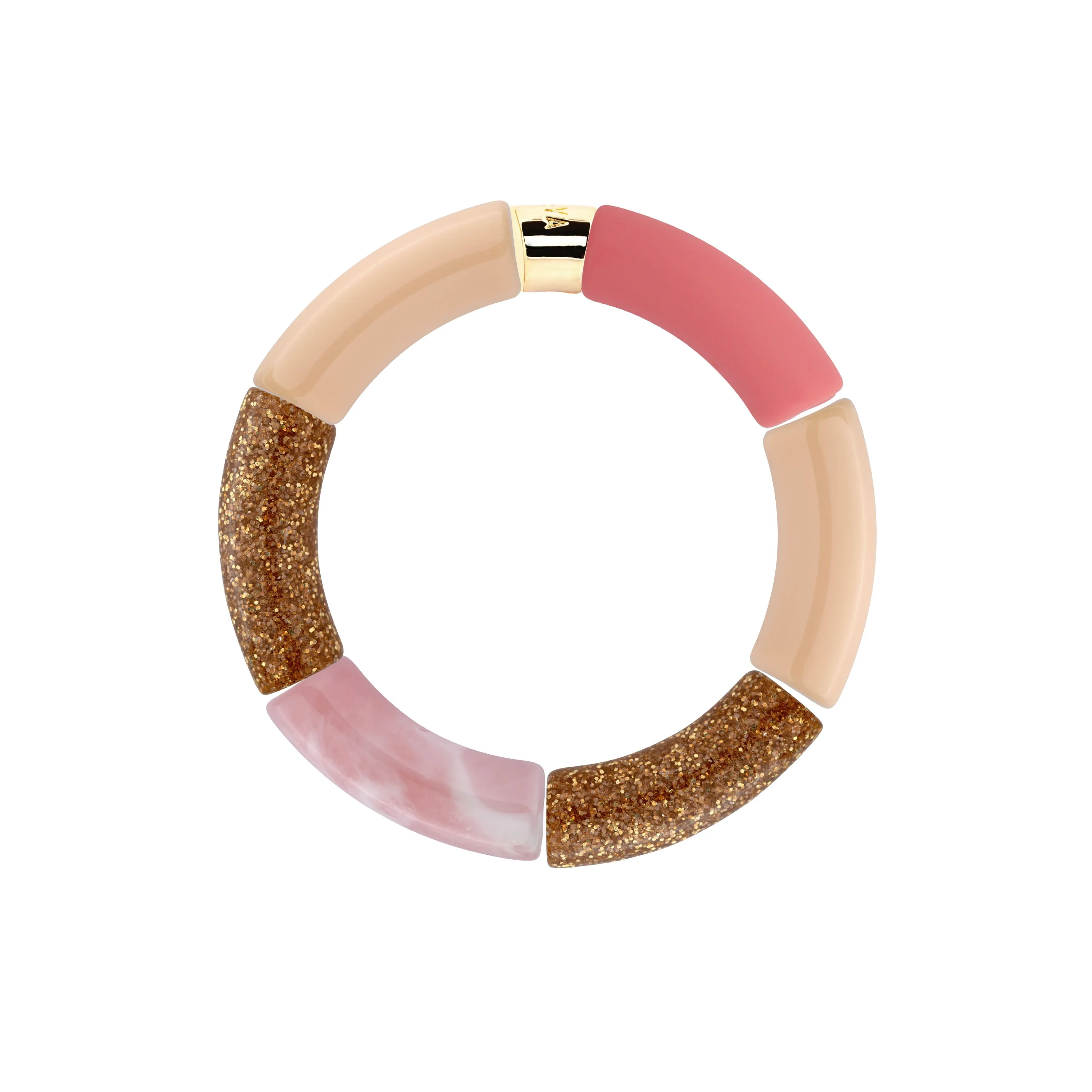 BRACELET PIPOCA ROSA-OURO 1