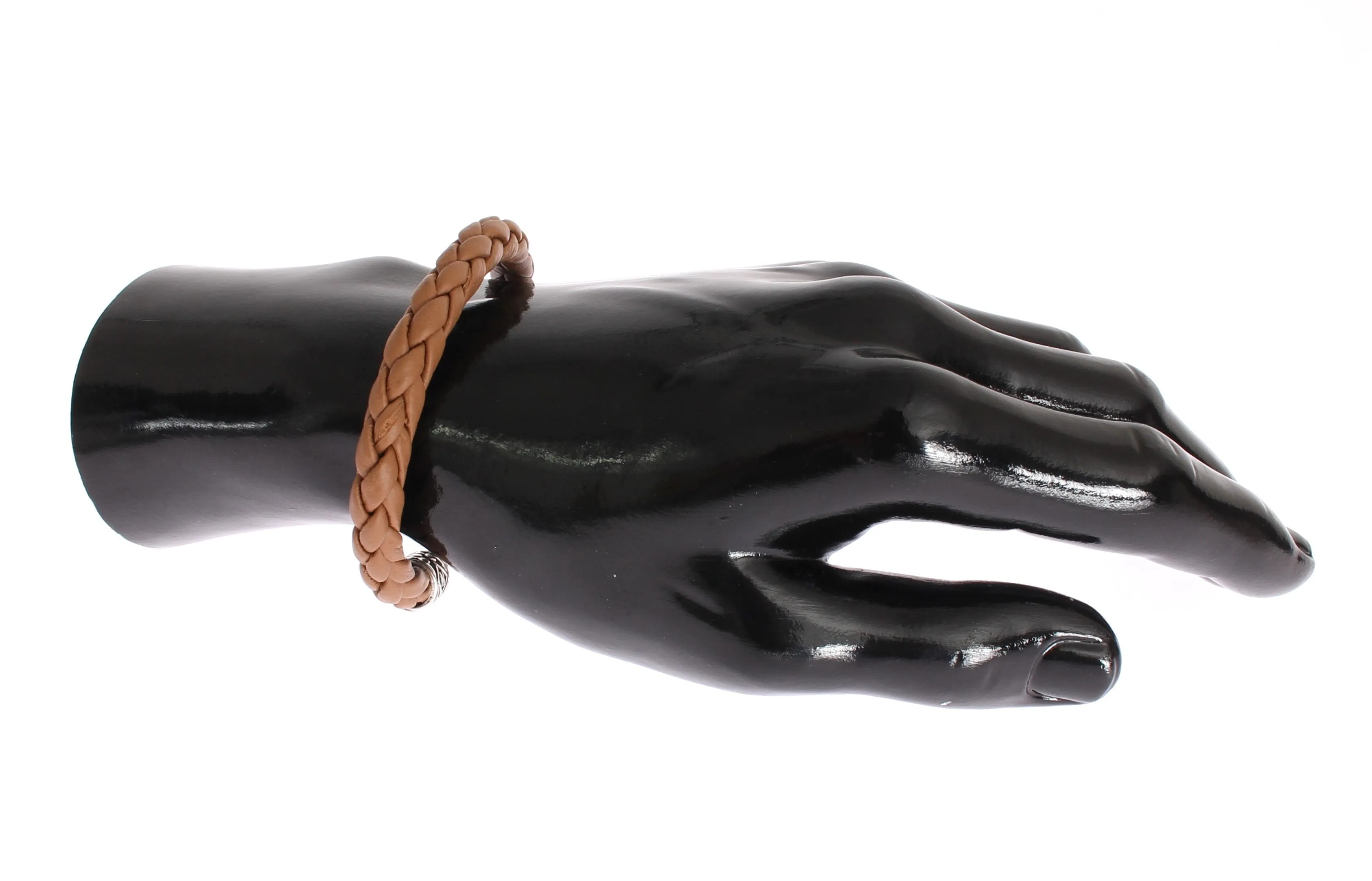 Brown Soft Leather 925 Silver Bracelet