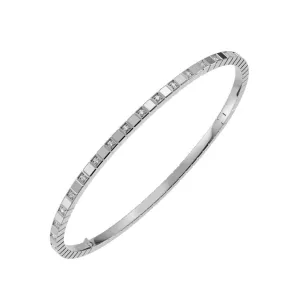 Chopard Ice Cube Partial Diamond Pure White Gold Bangle