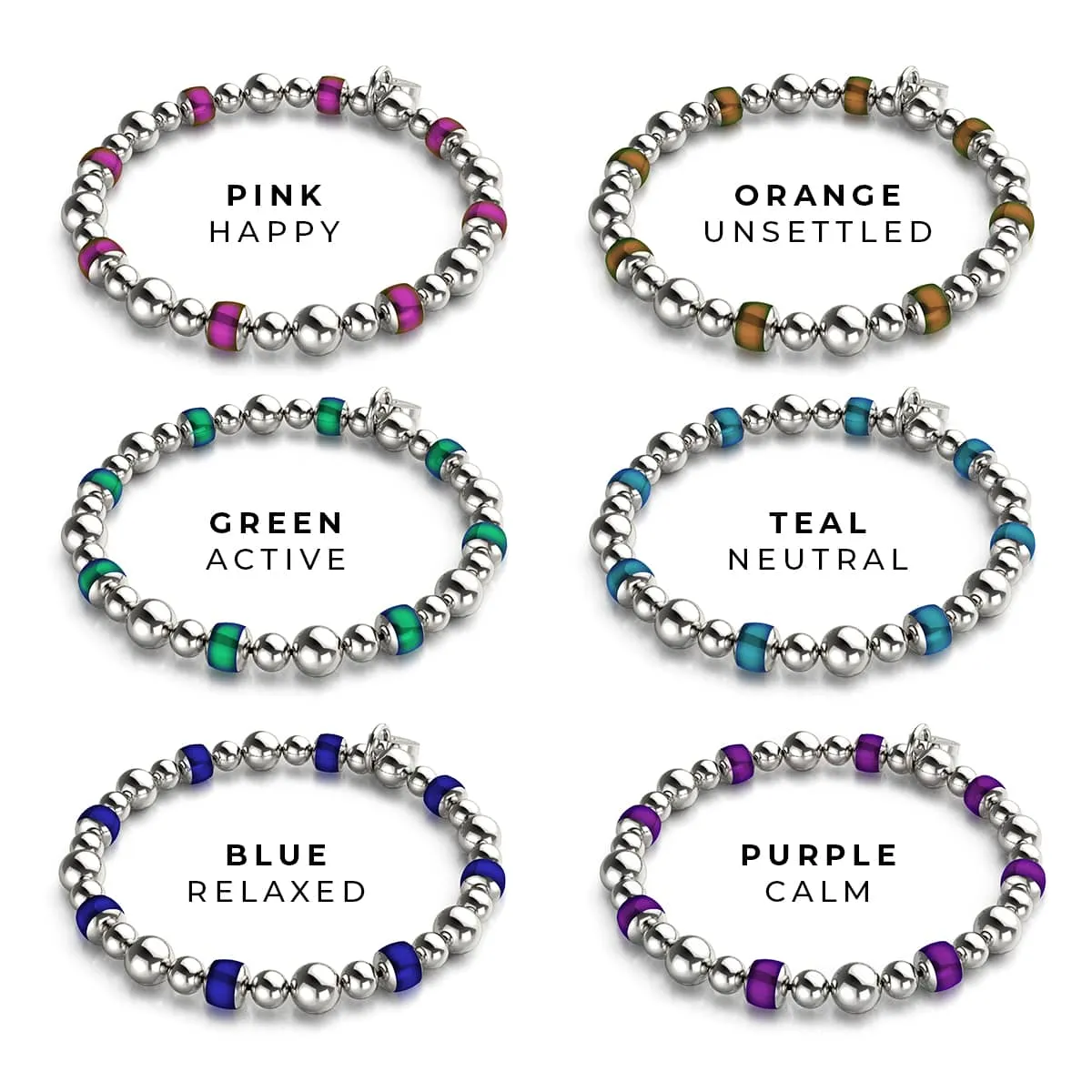 Chromata | Silver | Mood Stone Bracelet