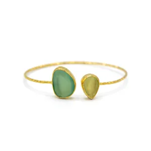 Citrine and Green Quartz Adjustable Bracelet