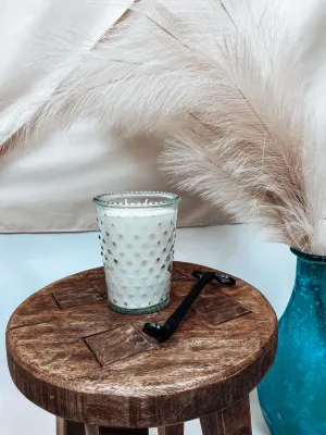 Clear Hobnail Vase Candle