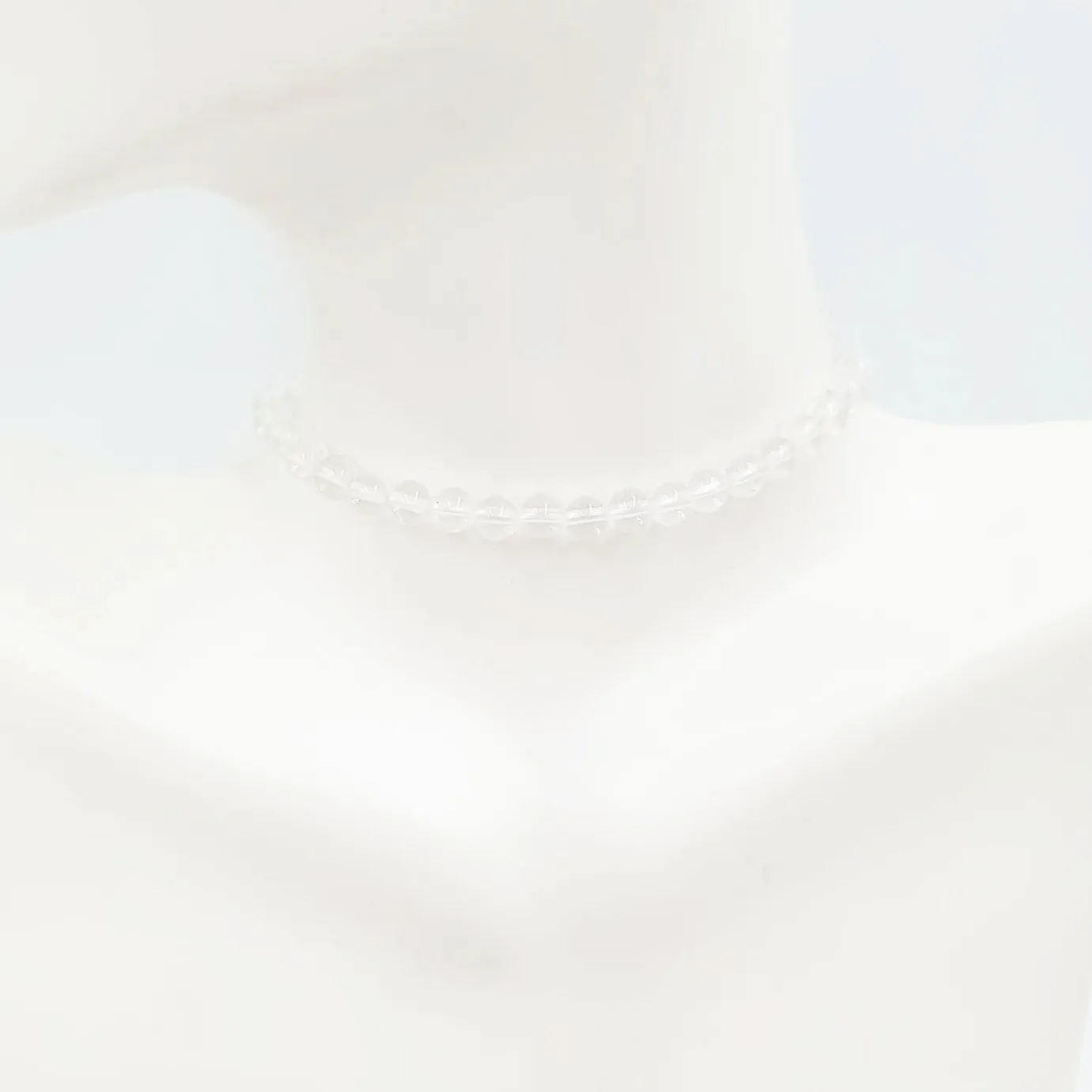 Clear Quartz Bead Bracelet 4mm