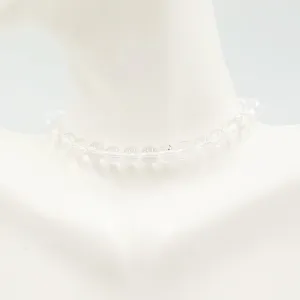 Clear Quartz Bead Bracelet 6mm