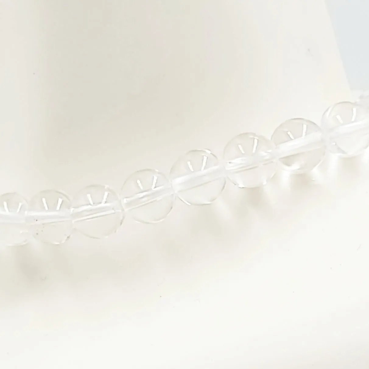 Clear Quartz Bead Bracelet 6mm