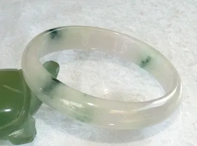 Clearance-High Polish Translucent Burmese Jadeite Bangle 61mm (JBB2007)