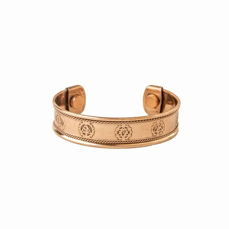 Copper Bracelet for Men and Women 99.9% Pure Copper Fashion Bangle 6.8" Adjustable Size Healthy Bracelet