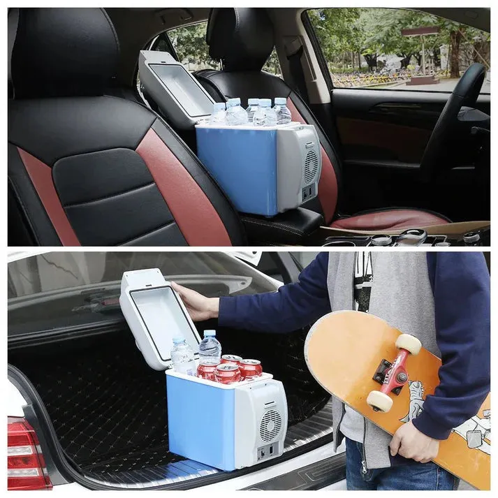Crony Car Icebox 7.5L Dual Function Mini Car Refrigerator Food and Beverage Cooler and Warmer