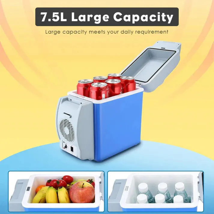 Crony Car Icebox 7.5L Dual Function Mini Car Refrigerator Food and Beverage Cooler and Warmer