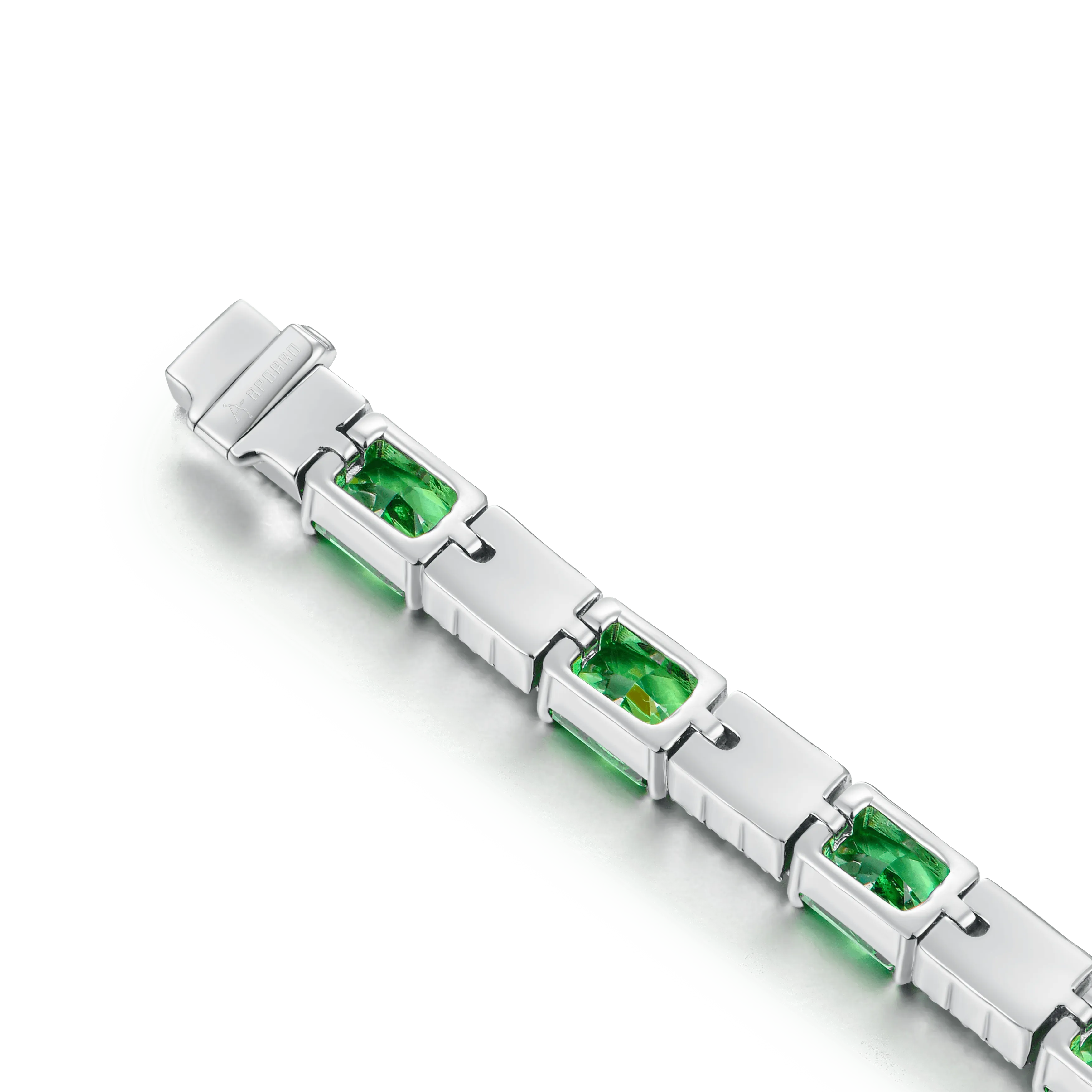 Crushed Ice Circulation Tennis Bracelet - Fancy Green