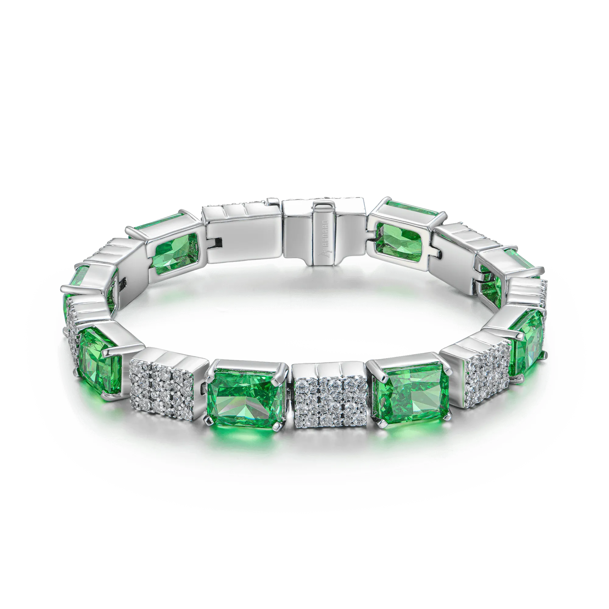 Crushed Ice Circulation Tennis Bracelet - Fancy Green