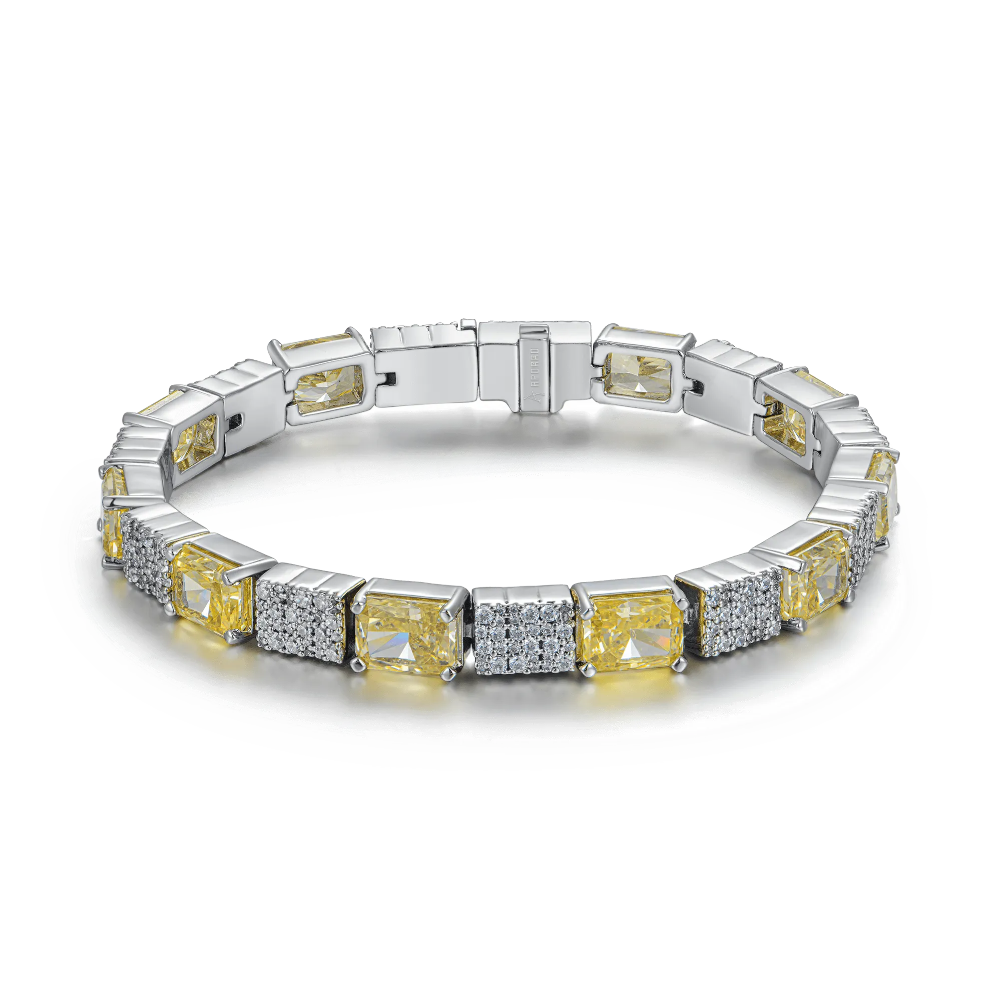 Crushed Ice Circulation Tennis Bracelet - Fancy Yellow