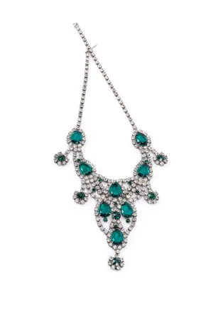 Crystal Teardrop Bib Necklace