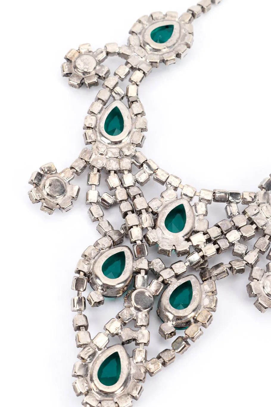 Crystal Teardrop Bib Necklace