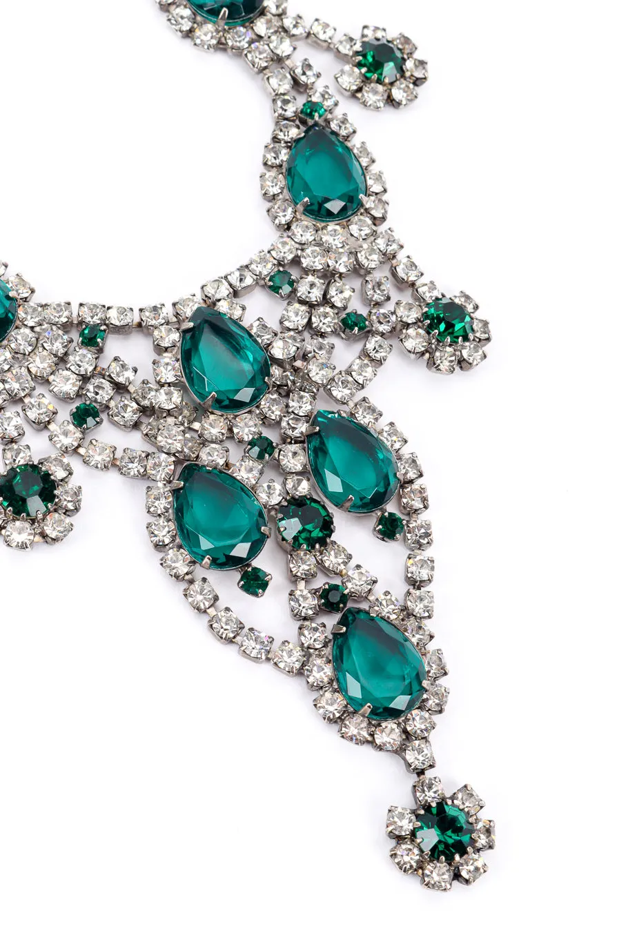 Crystal Teardrop Bib Necklace