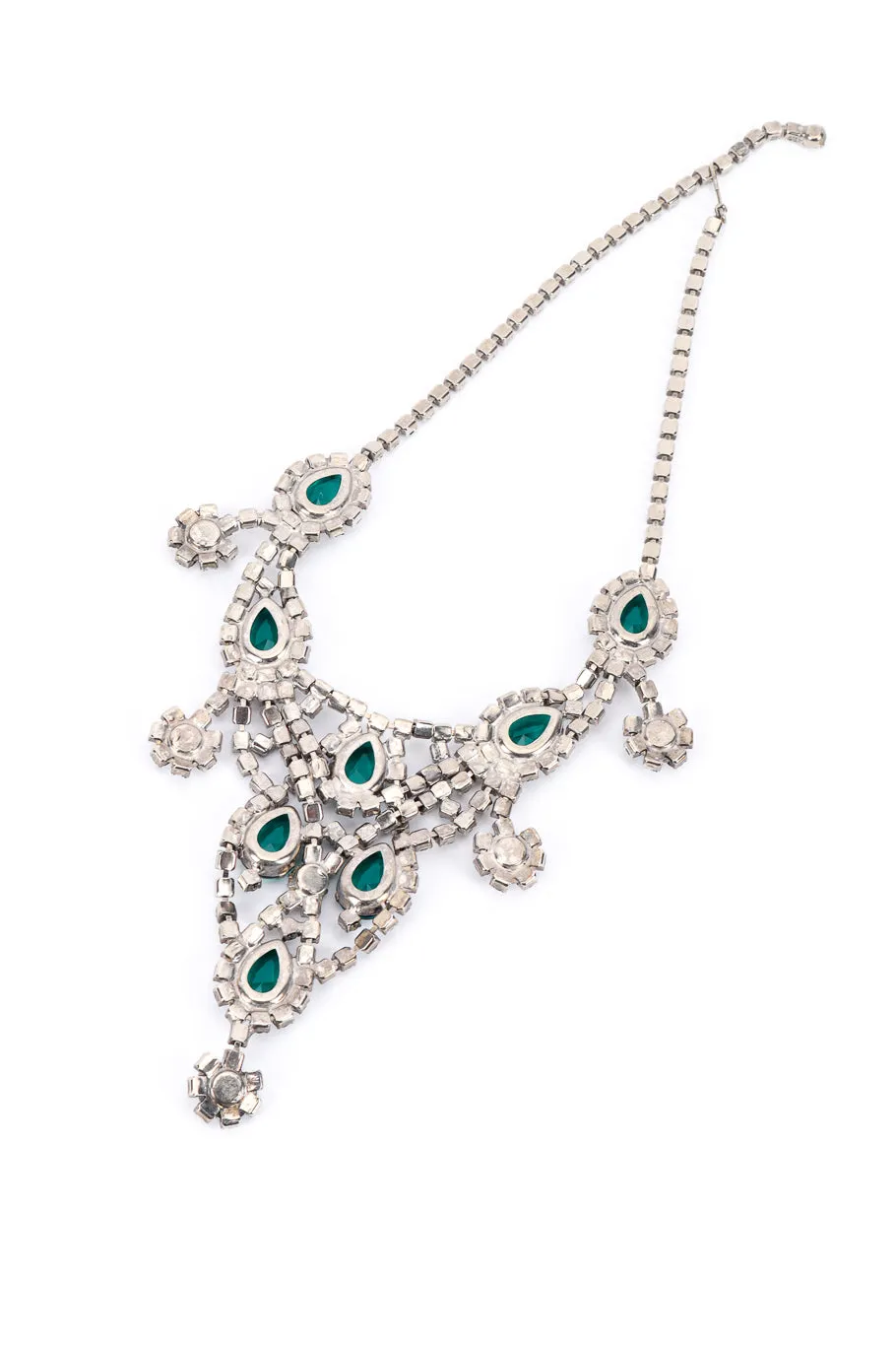Crystal Teardrop Bib Necklace