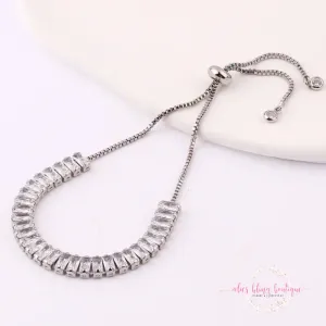 Crystal Whispers - White Bolo Bracelet