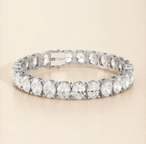Crystalline Oval Tennis Bracelet