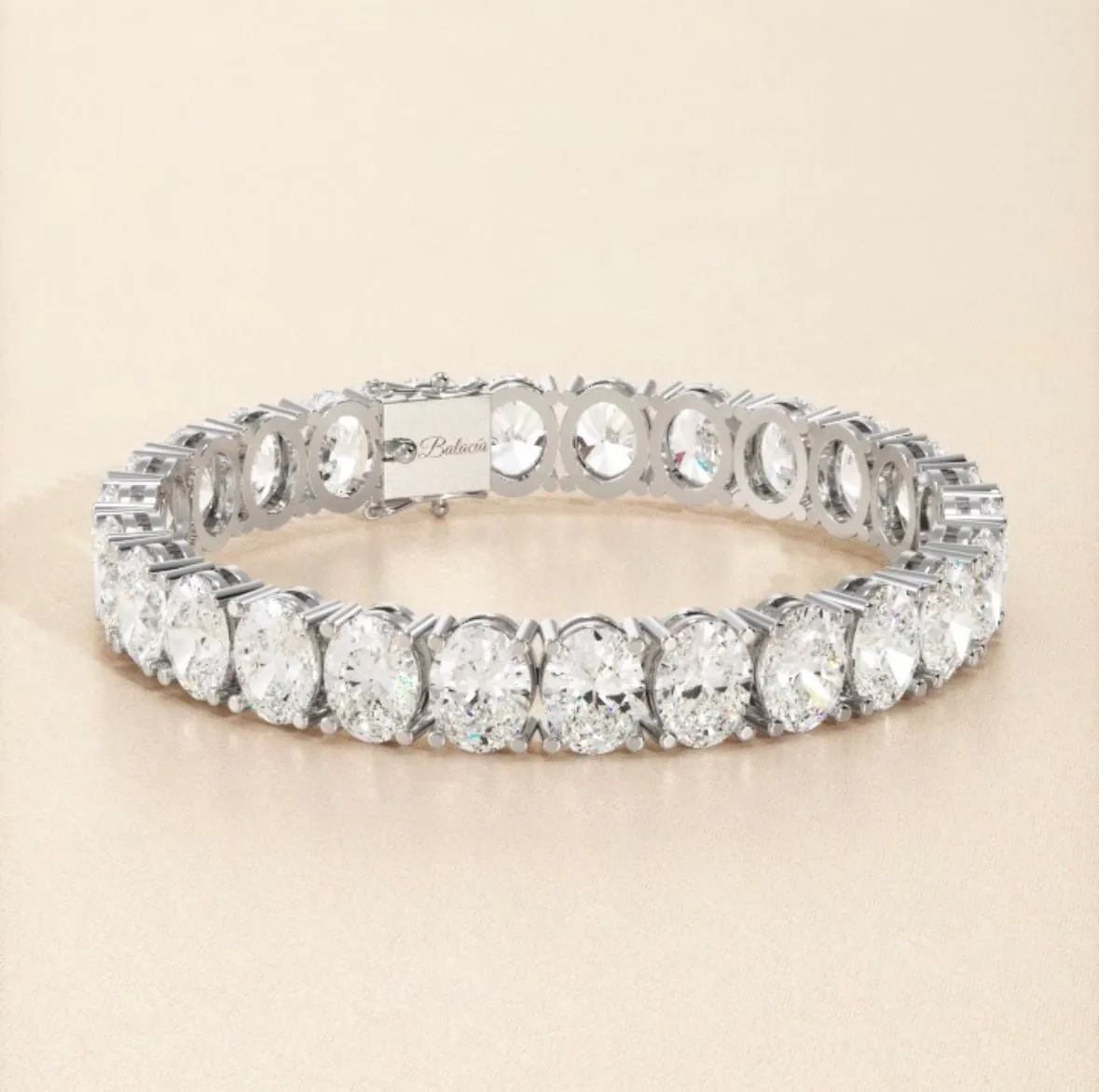 Crystalline Oval Tennis Bracelet
