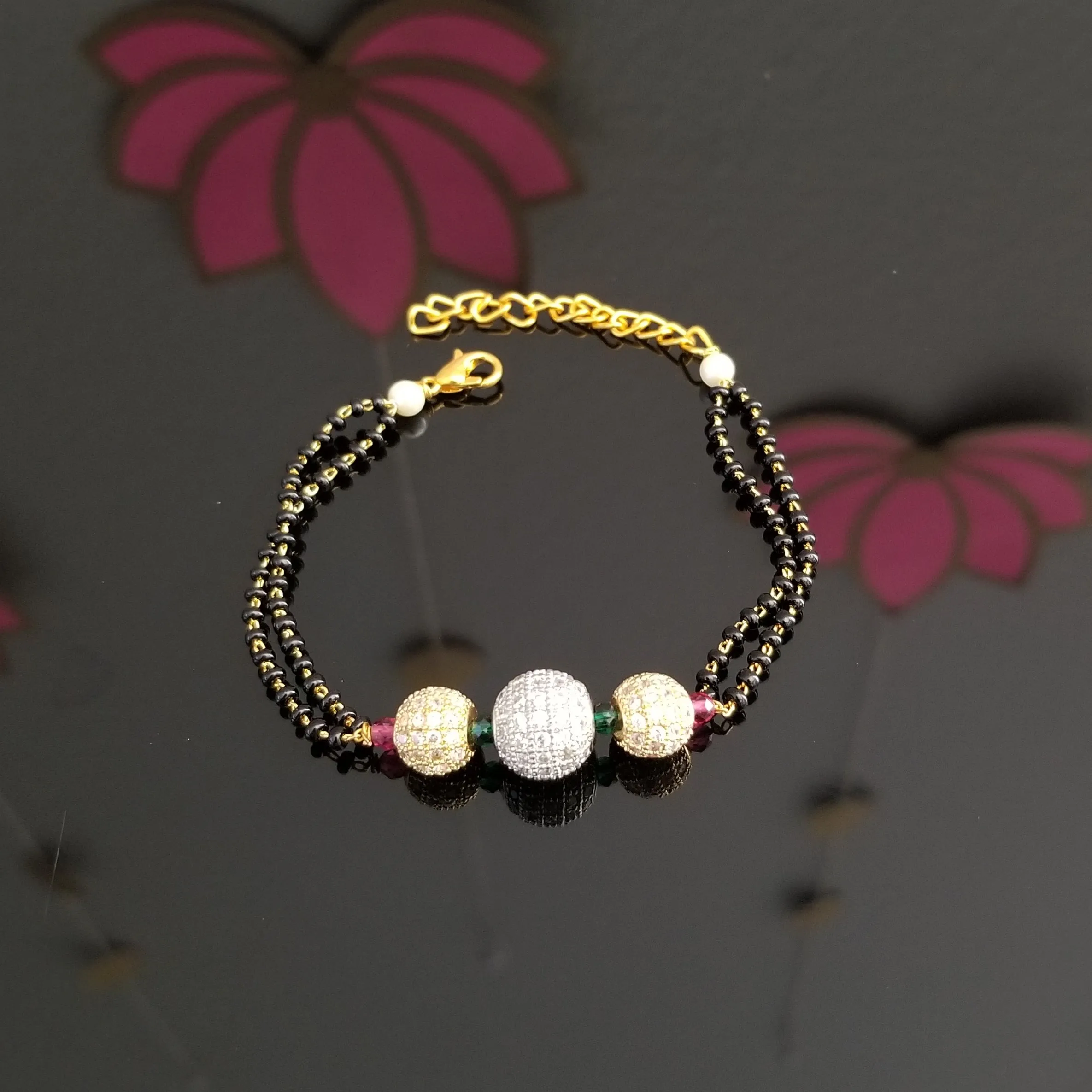 Cz Delicate Bracelet With Gold Plating 1123