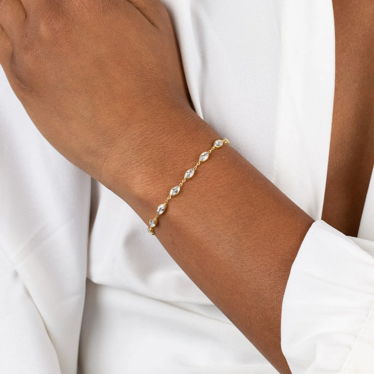 CZ Multi Marquise Bracelet