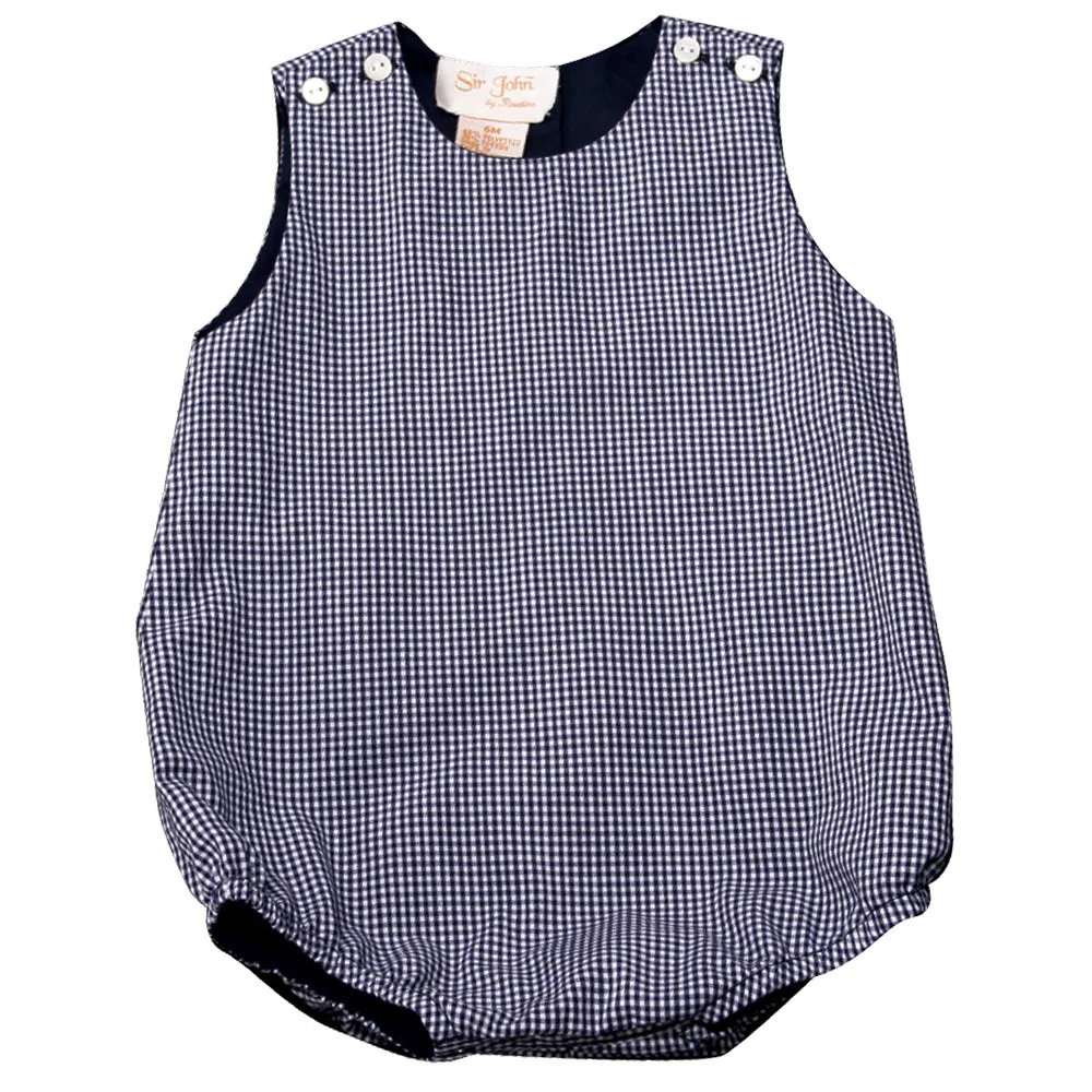 Dark Blue Gingham Bubble
