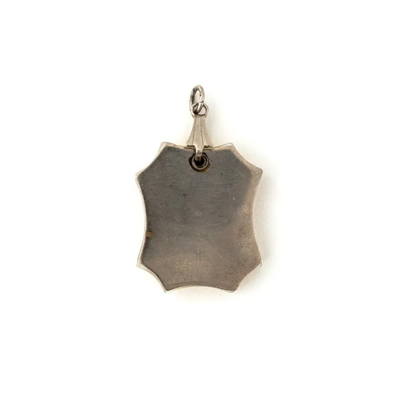 Deco Garnet and Mother of Pearl Locket