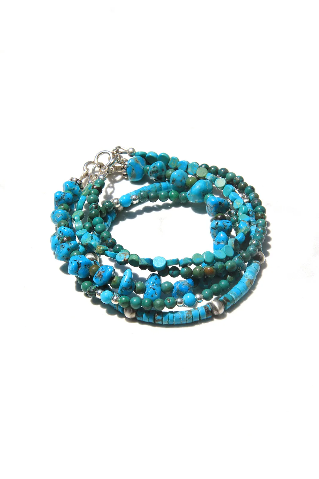 Delicate Turquoise Round Bead Bracelet