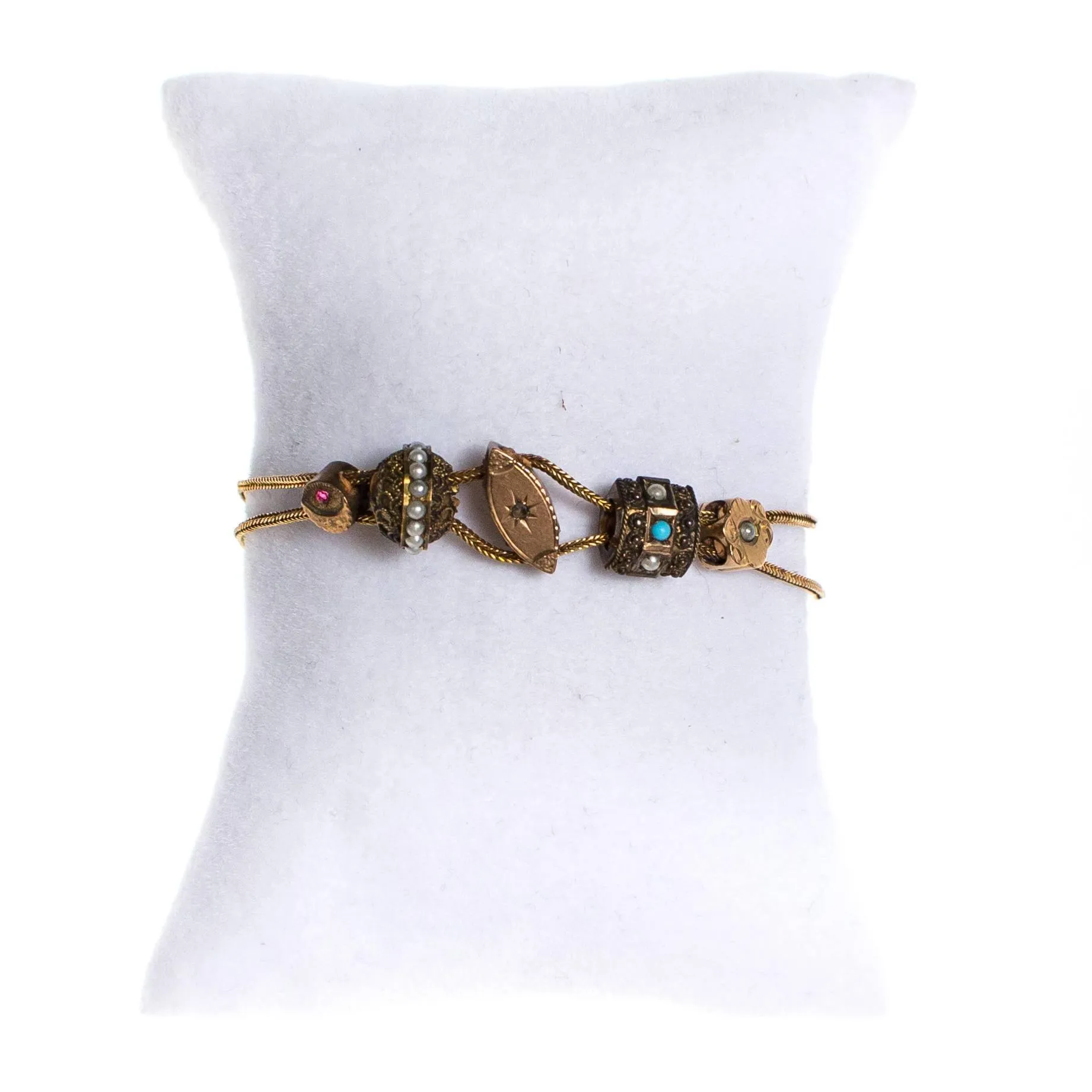 Delicate Vintage Victorian Revival Slide Bracelet