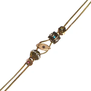 Delicate Vintage Victorian Revival Slide Bracelet