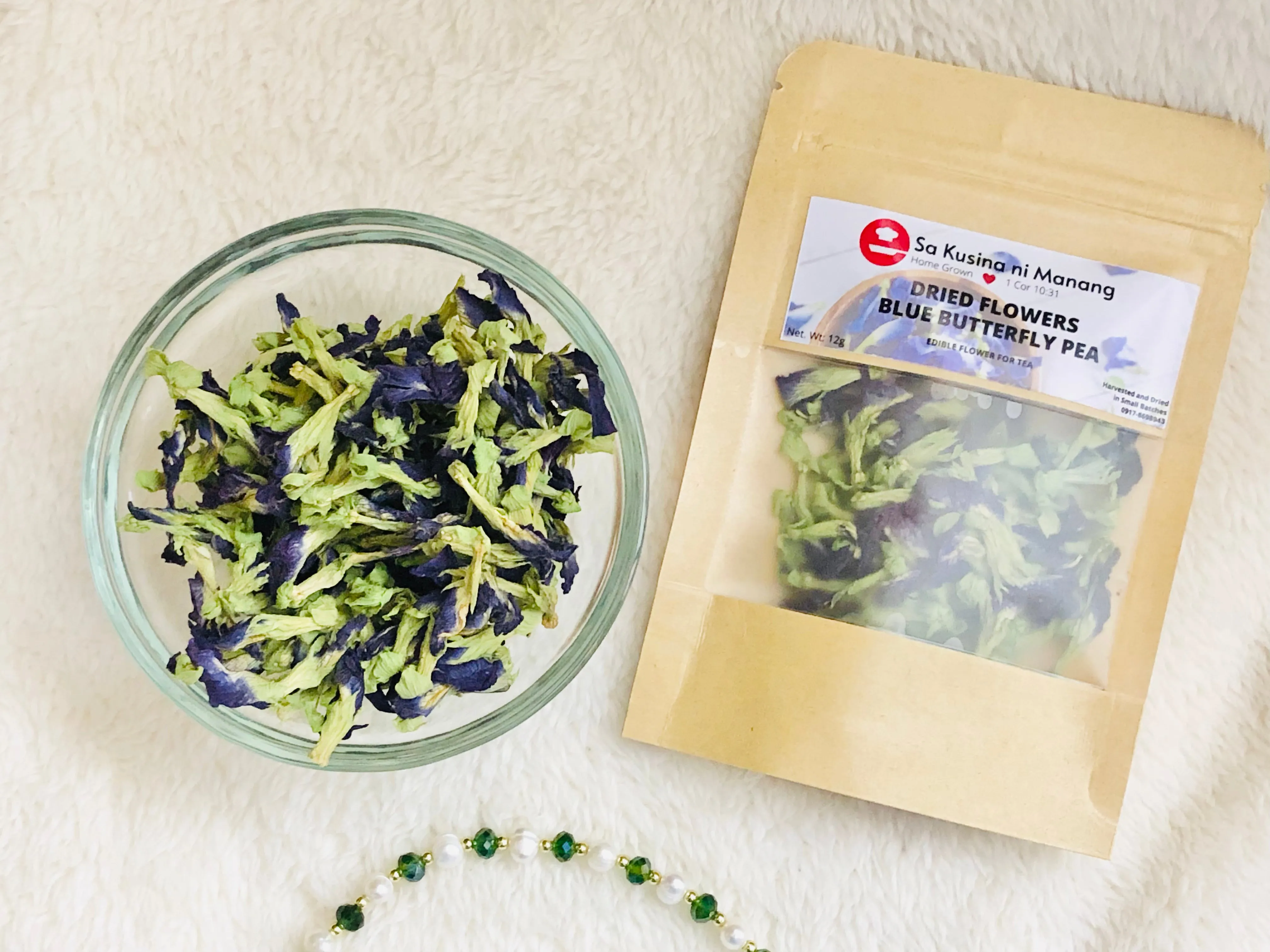 Dried Butterfly Pea Flower Tea & Seeds