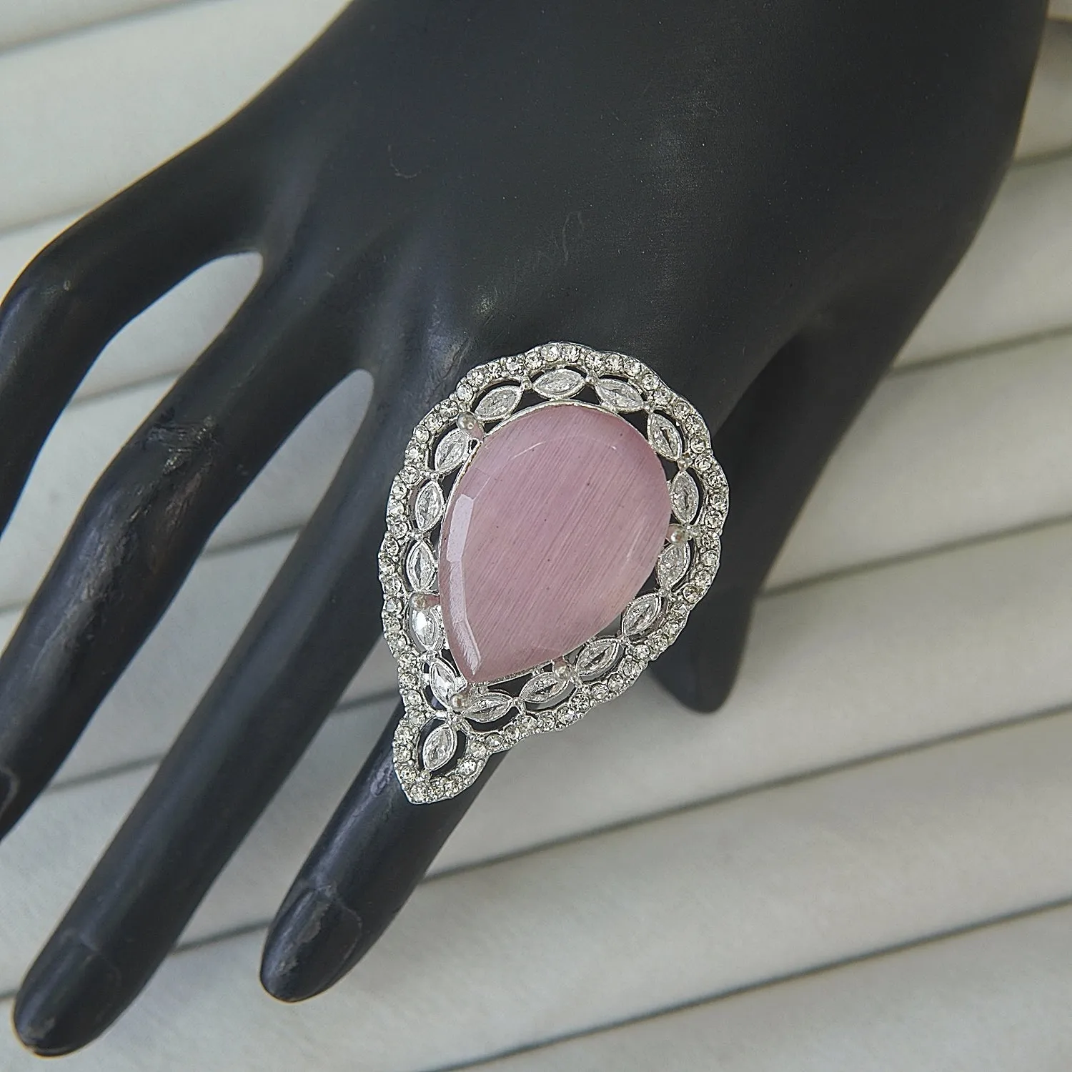 Drop Gemstone Finger Ring