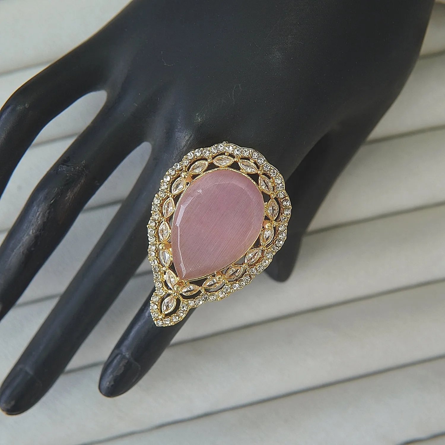 Drop Gemstone Finger Ring