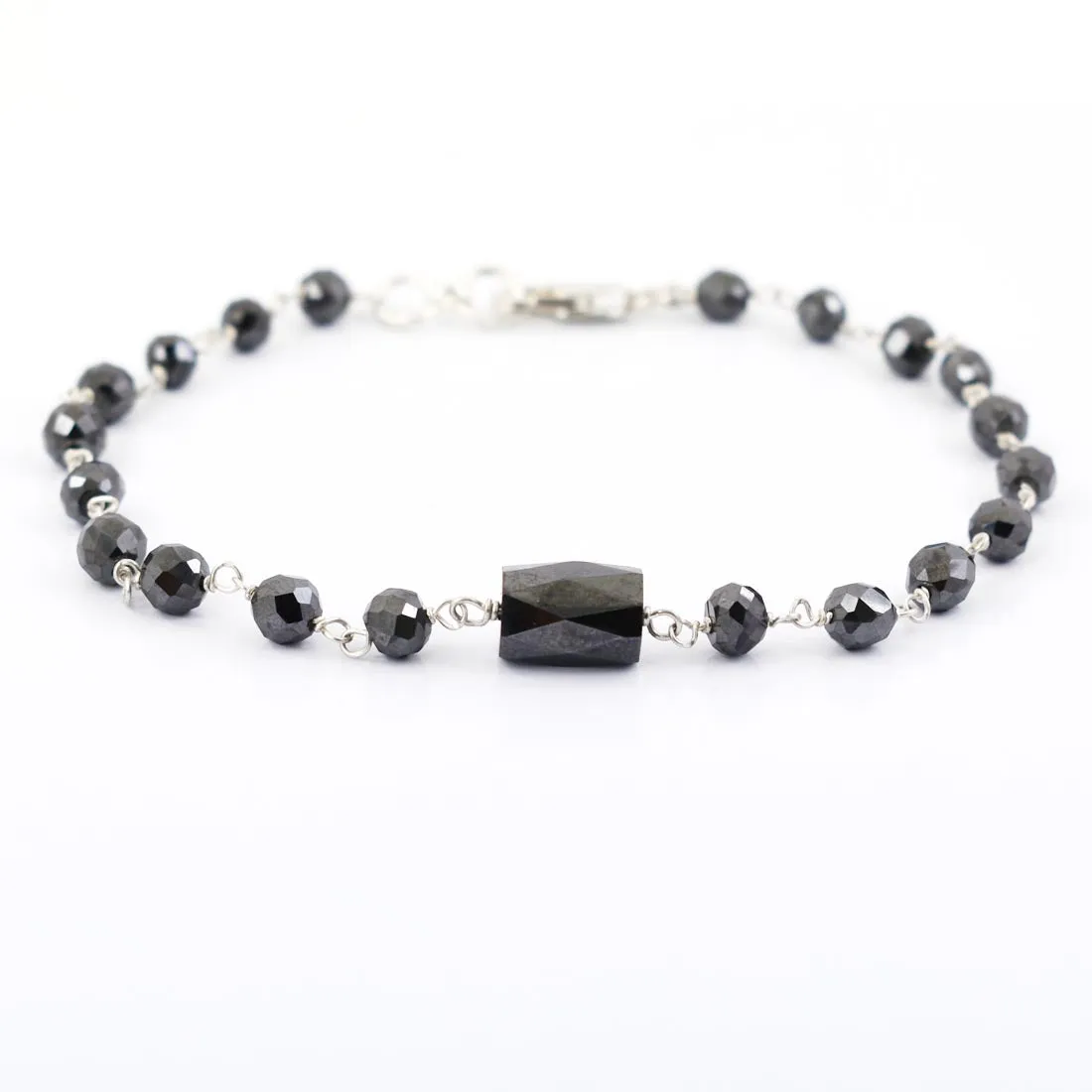 Elegant 4 mm Black Diamond Chain Bracelet, 100% Certified! Great Shine & Amazing Collection