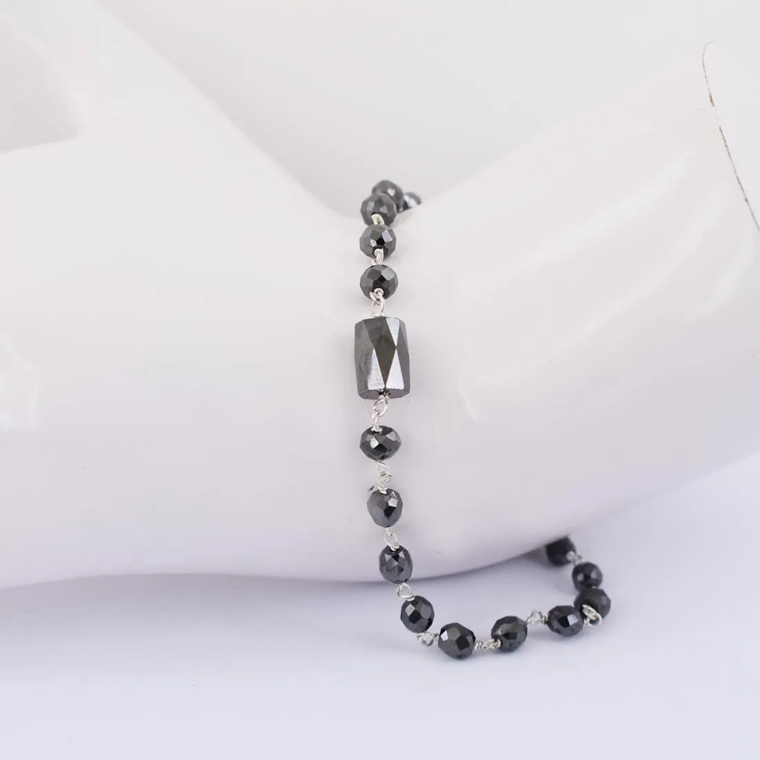 Elegant 4 mm Black Diamond Chain Bracelet, 100% Certified! Great Shine & Amazing Collection