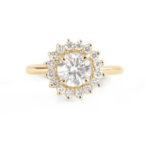 Emma Round Halo Ring | Moissanite