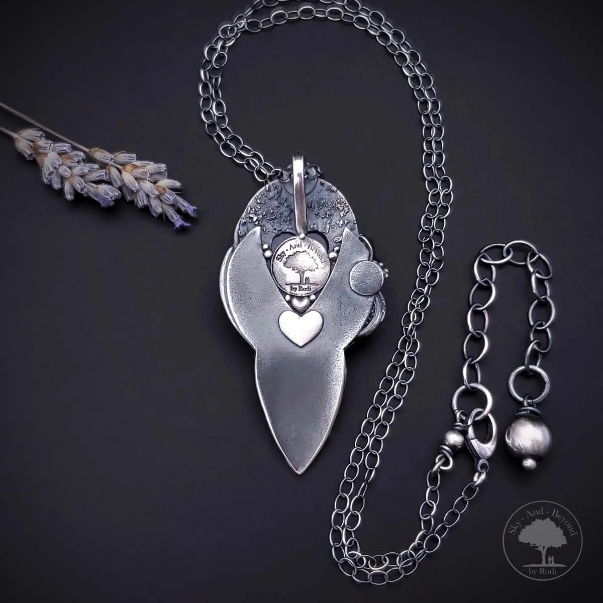 Expressions - Fine Silver Pendant With Blue Chalcedony