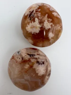 Flower Agate palm stone