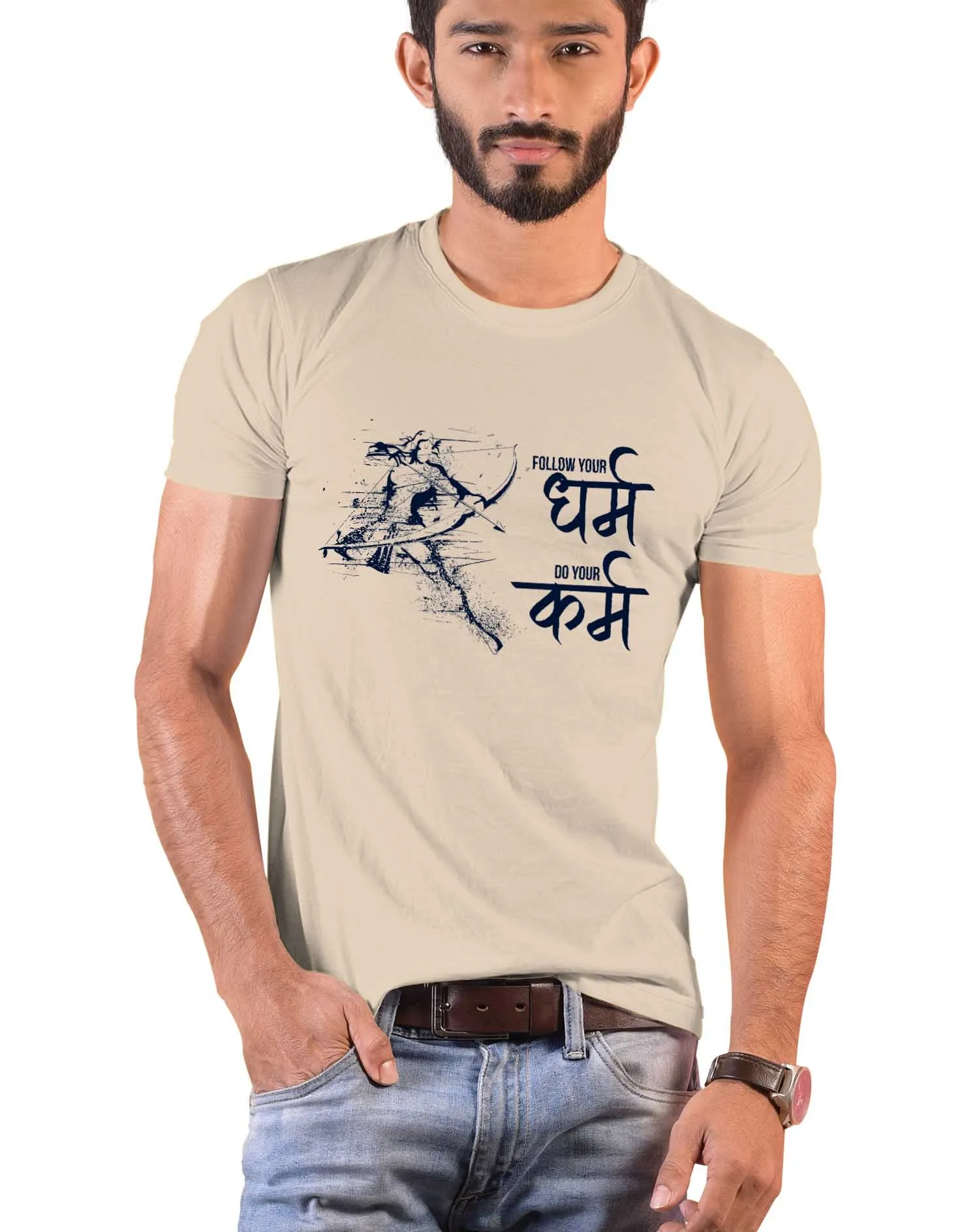 Follow your Dharma, Sanskrit T-shirt