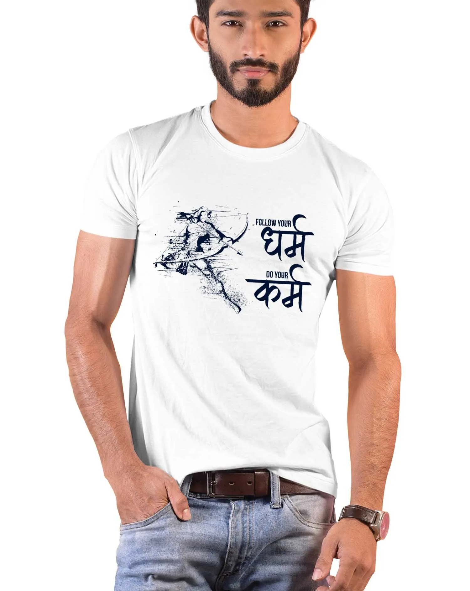 Follow your Dharma, Sanskrit T-shirt