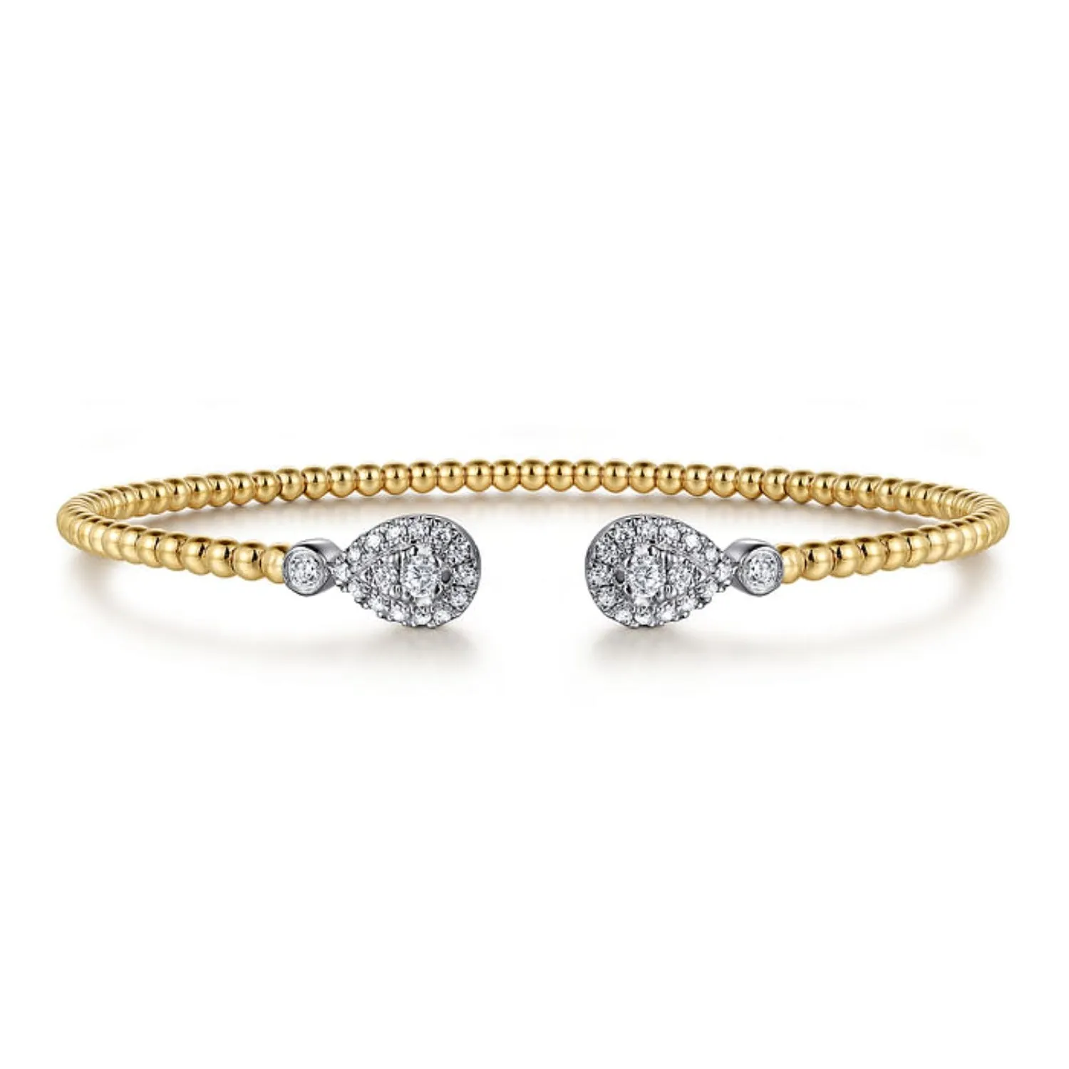 Gabriel & Co. Bujukan Open Bangle Pear Shaped Bracelet