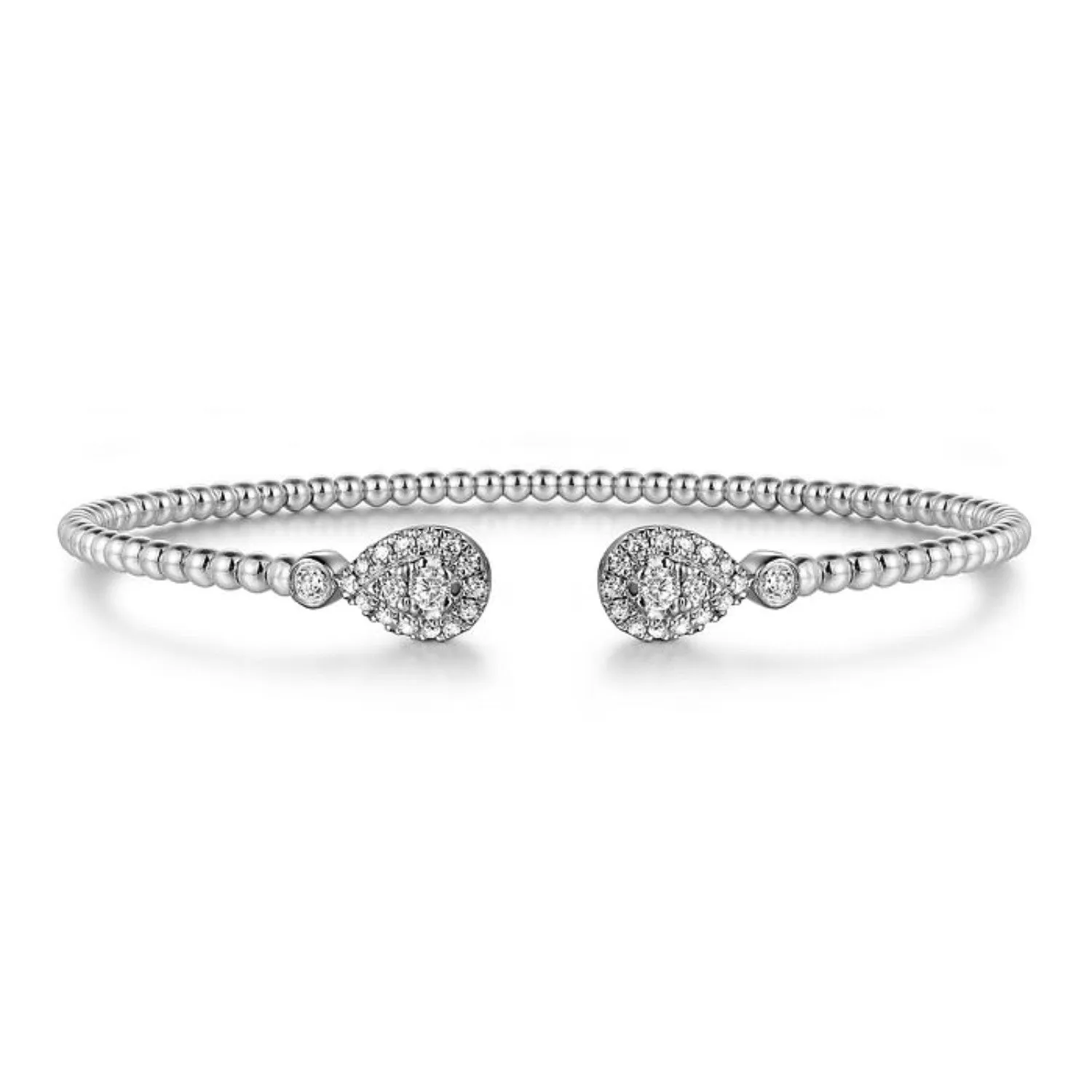 Gabriel & Co. Bujukan Open Bangle Pear Shaped Bracelet